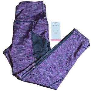 Queenie‎ Ke Yoga Leggings With Pockets, Heathered Purple, Womens Size Small, NEW